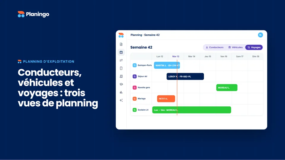 Planingo en vidéo : devis, planning, relais, application conducteurs, facturation, services réguliers, statistiques et connecteur IA